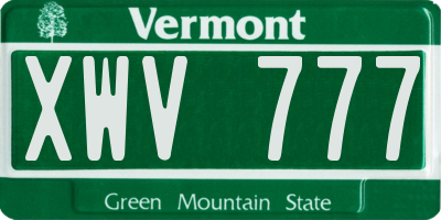VT license plate XWV777