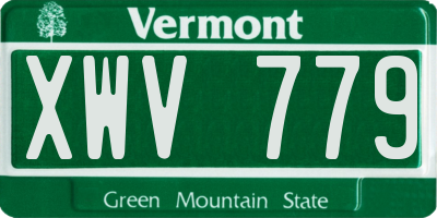 VT license plate XWV779