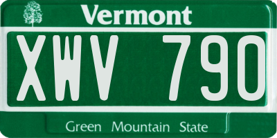 VT license plate XWV790