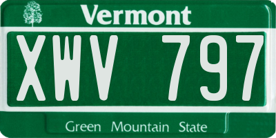 VT license plate XWV797