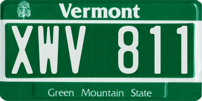 VT license plate XWV811