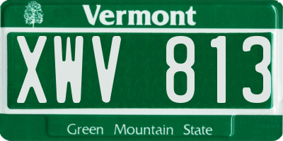 VT license plate XWV813