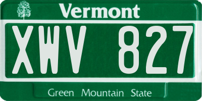 VT license plate XWV827