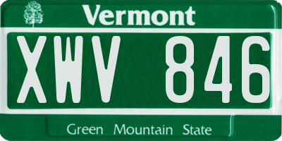 VT license plate XWV846