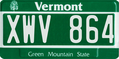 VT license plate XWV864