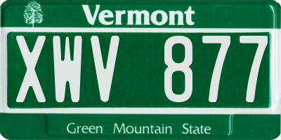 VT license plate XWV877
