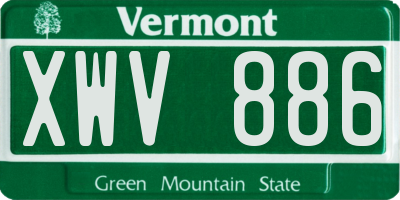 VT license plate XWV886