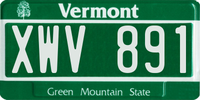 VT license plate XWV891