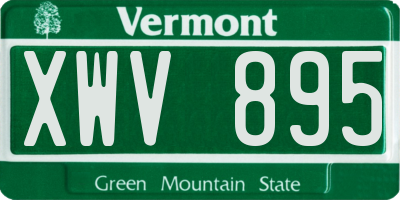 VT license plate XWV895