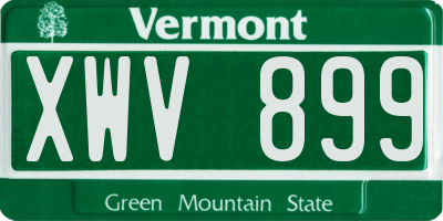 VT license plate XWV899