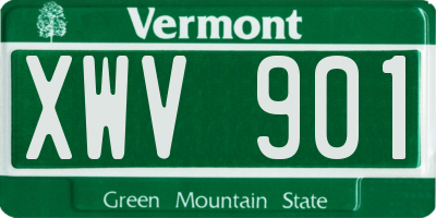 VT license plate XWV901