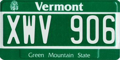 VT license plate XWV906
