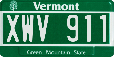 VT license plate XWV911