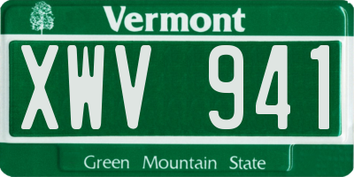VT license plate XWV941
