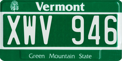VT license plate XWV946