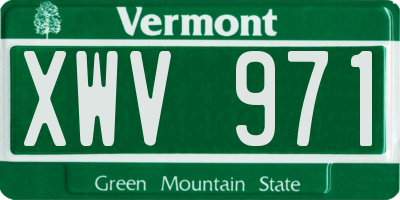 VT license plate XWV971
