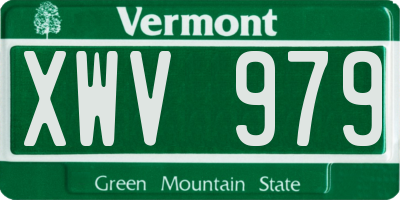 VT license plate XWV979