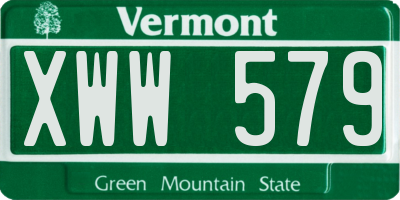 VT license plate XWW579