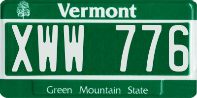 VT license plate XWW776