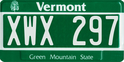 VT license plate XWX297
