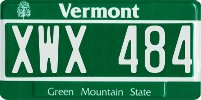 VT license plate XWX484