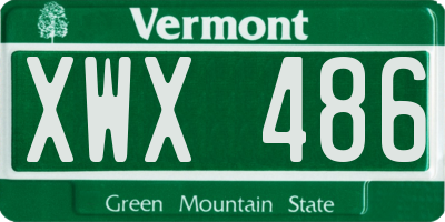 VT license plate XWX486