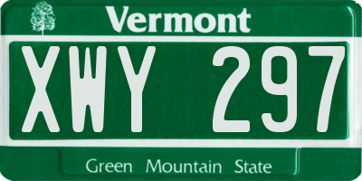 VT license plate XWY297