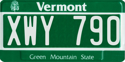 VT license plate XWY790