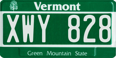 VT license plate XWY828