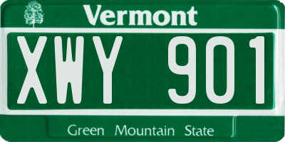 VT license plate XWY901