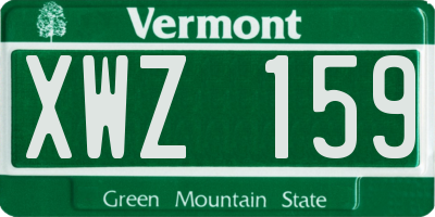 VT license plate XWZ159