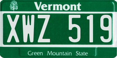 VT license plate XWZ519