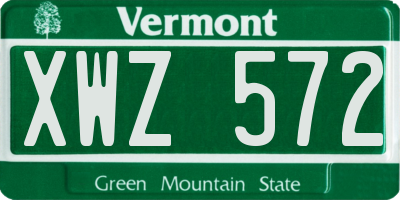VT license plate XWZ572