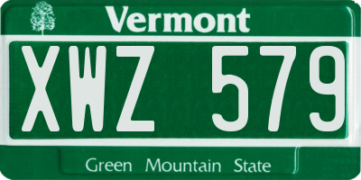 VT license plate XWZ579