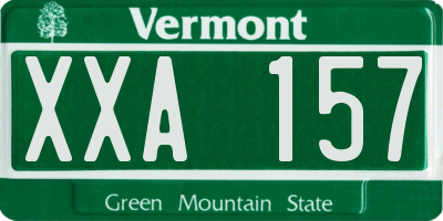 VT license plate XXA157