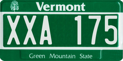 VT license plate XXA175