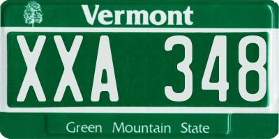 VT license plate XXA348