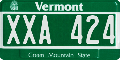 VT license plate XXA424