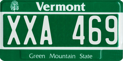 VT license plate XXA469