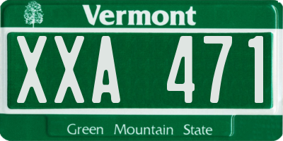 VT license plate XXA471