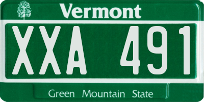VT license plate XXA491