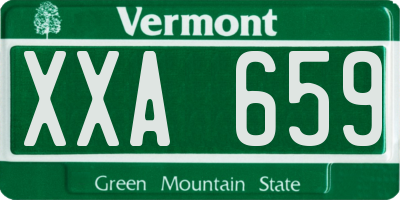 VT license plate XXA659