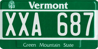 VT license plate XXA687