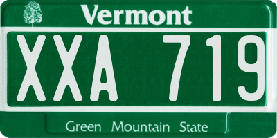VT license plate XXA719