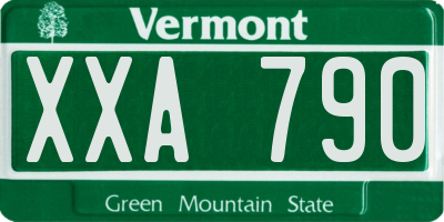 VT license plate XXA790