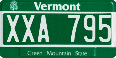 VT license plate XXA795