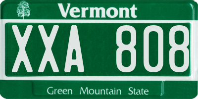VT license plate XXA808