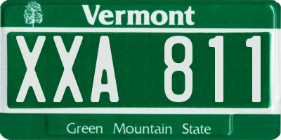 VT license plate XXA811