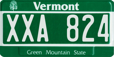 VT license plate XXA824