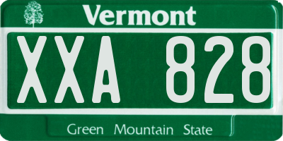 VT license plate XXA828